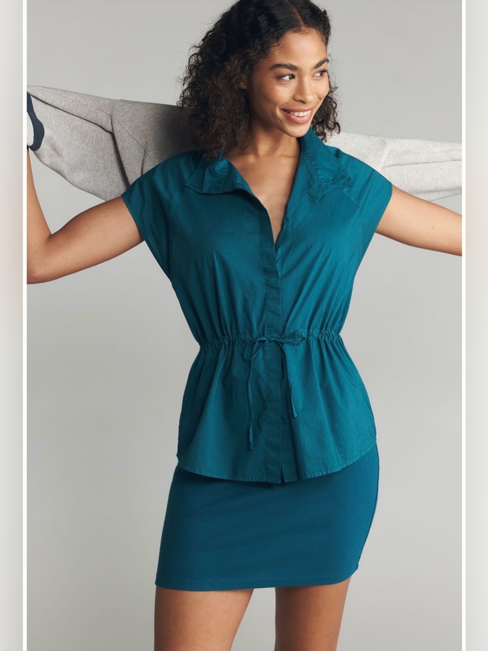 Sundry Sporty Twofer Mini Dress - Kayaking Green -Sz Medium - NWT